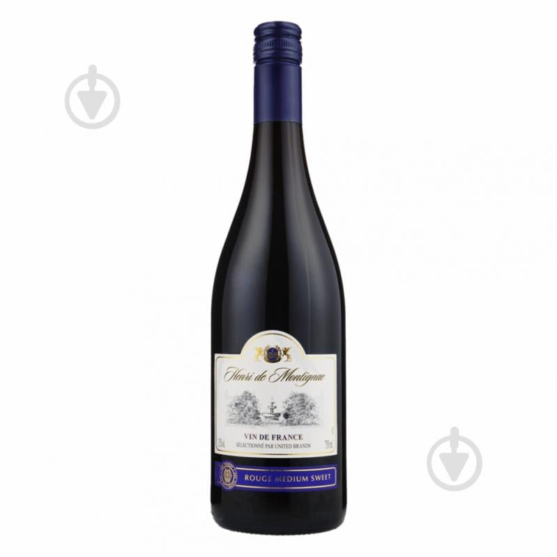 Вино Henri de Montignac Rouge Medium Sweet 0,75 л - фото 1 Вино Henri de Montignac Rouge Medium Sweet 0,75 л - фото 1