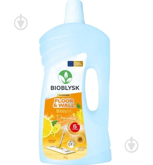 Средство для мытья пола BioBlysk StepX Lemon Flow 1 л - фото 1
