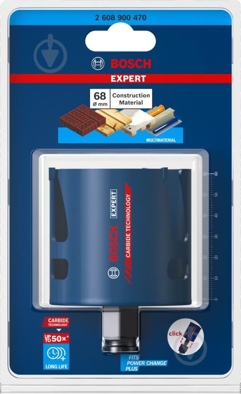 Коронка Bosch Construction Material 68 мм 2608900470 - фото 3
