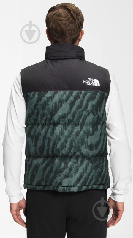 Жилет THE NORTH FACE M PRINTED 1996 RETRO NUPTSE VEST NF0A5IX529L1 р.S зеленый с черным - фото 2