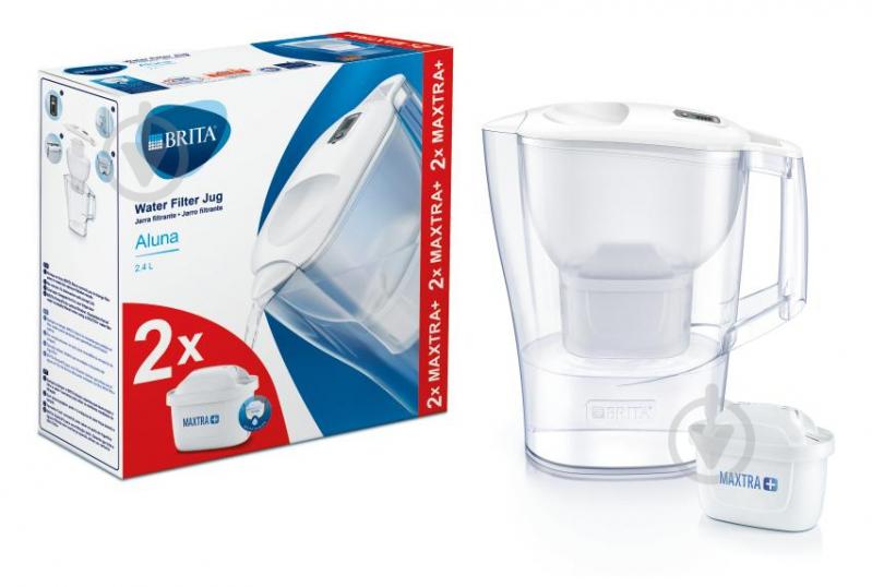 Фільтр-глечик BRITA Aluna Memo білий + 2 картриджі - фото 1