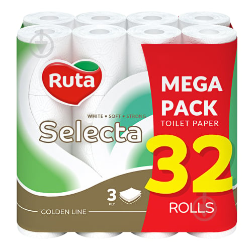 Туалетний папір Ruta Selecta тришаровий 32 шт. - фото 1