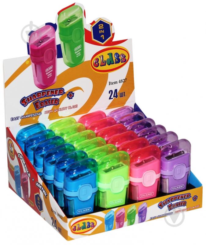 Точилка с контейнером и ластиком Splay цвет в ассортименте 4827 CLASS - фото 3