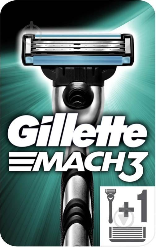 Станок для бритья Gillette Mach 3 со сменными картриджами 2 шт. - фото 1