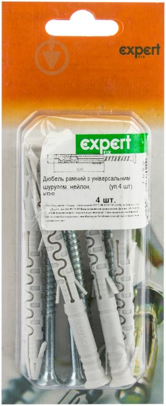 Дюбель рамний з шурупом 8x120 мм 4 шт. Expert Fix - фото 2