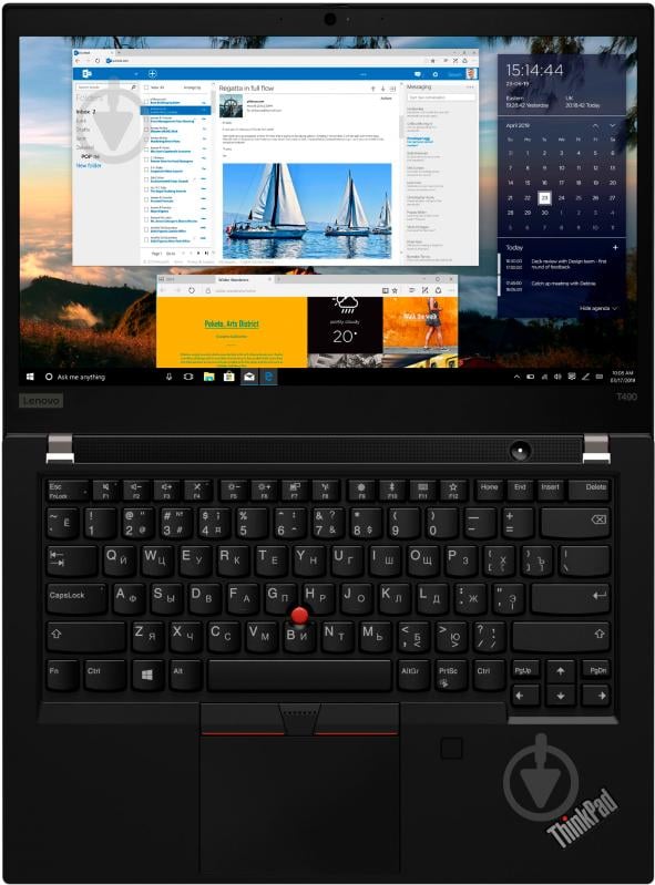 Ноутбук Lenovo ThinkPad T490 14" (20N3001ERT) black - фото 11