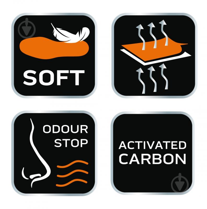 Устілки для взуття з активованим вугіллям 82-302 NEO tools р.one size чорний - фото 3