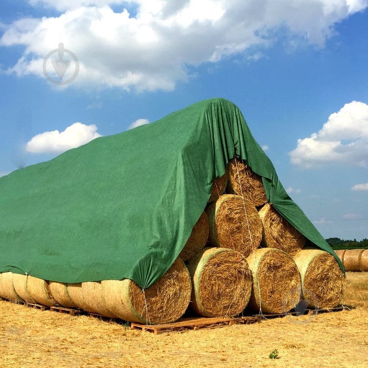 Тент универсальный AGREEN 80 г/квм, 2м х 3м темно-зеленый - фото 6