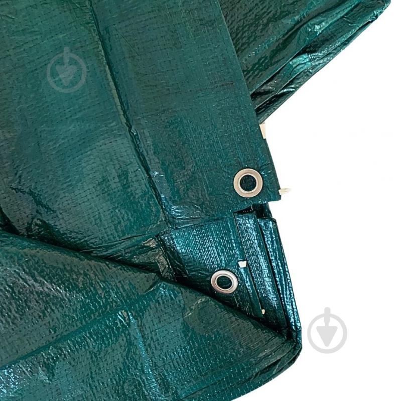 Тент универсальный AGREEN 80 г/квм, 2м х 3м темно-зеленый - фото 2