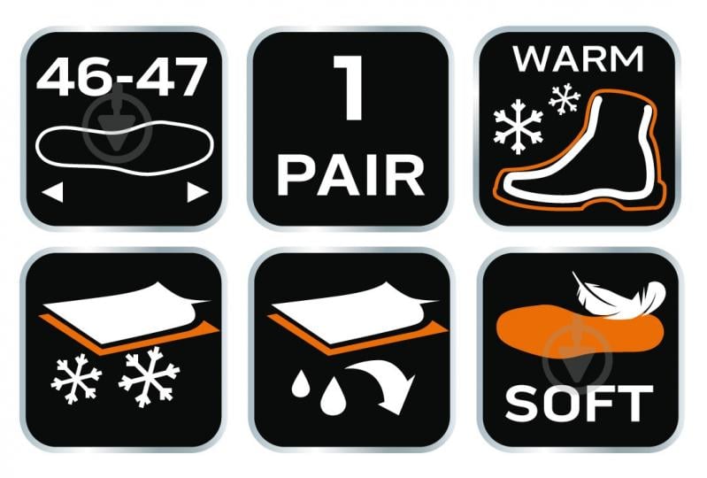 Устілки багатошарові термостійкі 82-314 NEO tools р.46-47 сірий - фото 2 Устілки багатошарові термостійкі 82-314 NEO tools р.46-47 сірий - фото 2