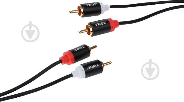 Кабель 2E RCA 1,8 м чорний 2RCA Plug -2RCA Plug Al - фото 2