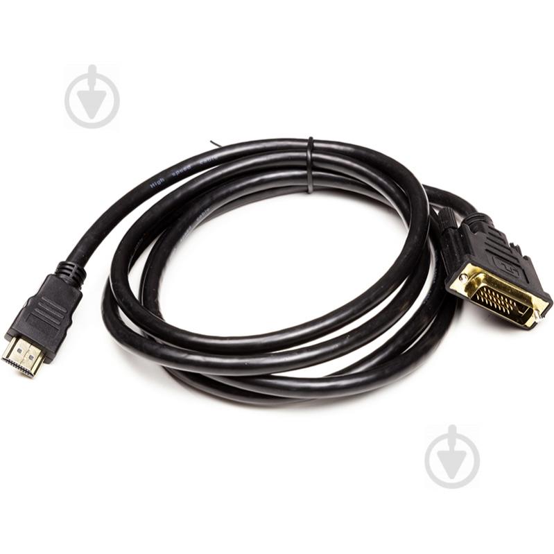 Кабель відео та живлення PowerPlant HDMI (M) – DVI (M) 1 м чорний (CA912568) - фото 2