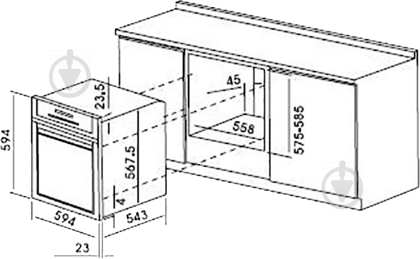 Духовой шкаф Pyramida F 40 IX WH/R - фото 5