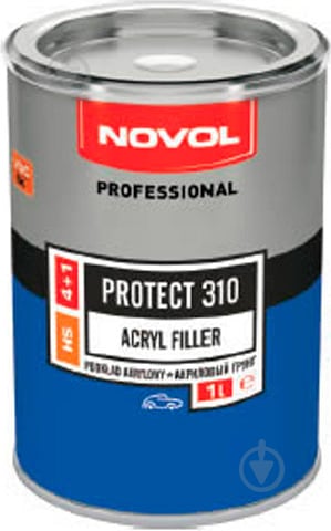 Ґрунт акриловий 4+1 сірий PROTECT 310 NOVOL 1000 мл - фото 1