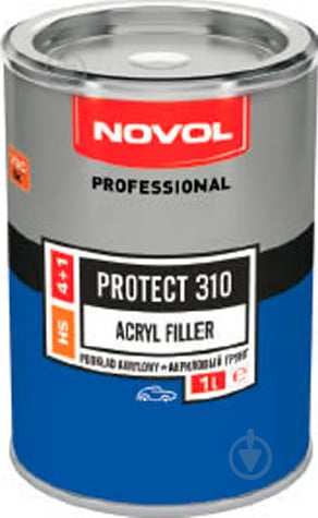 Ґрунт акриловий 4+1 чорний PROTECT 310 NOVOL 1000 мл - фото 1