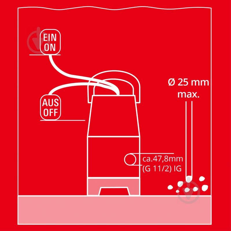 Насос дренажный Einhell GC-DP 3325 4181530 - фото 10