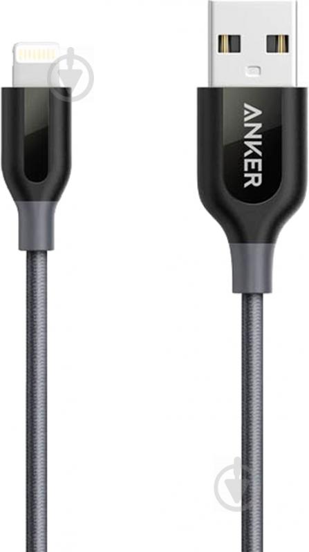 Кабель Anker Lightning – USB 0,9 м space gray Powerline+ Lightning V3 - фото 1