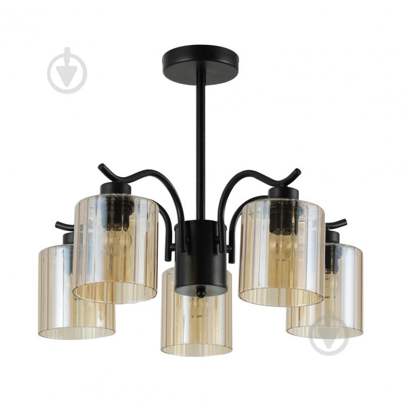 Люстра Miorro Glamour 5x40 Вт E27 матовый черный 51-311-188 - фото 1