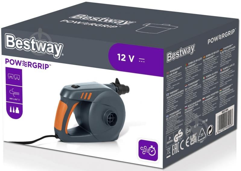 Насос Bestway Турбо электрический 12 В для надувных изделий (62164) - фото 8