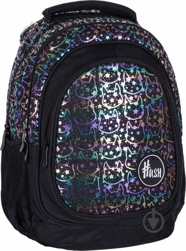 Рюкзак молодіжний Hash #Школа AB330 Neon kitty з голографічним ефектом 18.5 л 39 х 28 х 15 см - фото 6