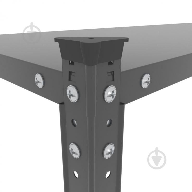 Стелаж металевий Меткас Кронос 1800x1200x600 мм антрацит метал полиці 5 шт. фарба - фото 5