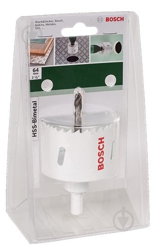 Коронка биметаллическая Bosch 64 мм HSS-BIM 2609255612 - фото 2