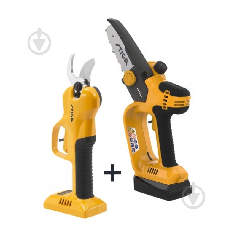 Набор Stiga мини пила и ножницы аккумуляторные SP100eKit - фото 1 Набор Stiga мини пила и ножницы аккумуляторные SP100eKit - фото 1