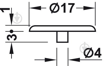 Заглушка на мініфікс d17 мм 50 шт. коричневий Hafele 482.04.706 - фото 2