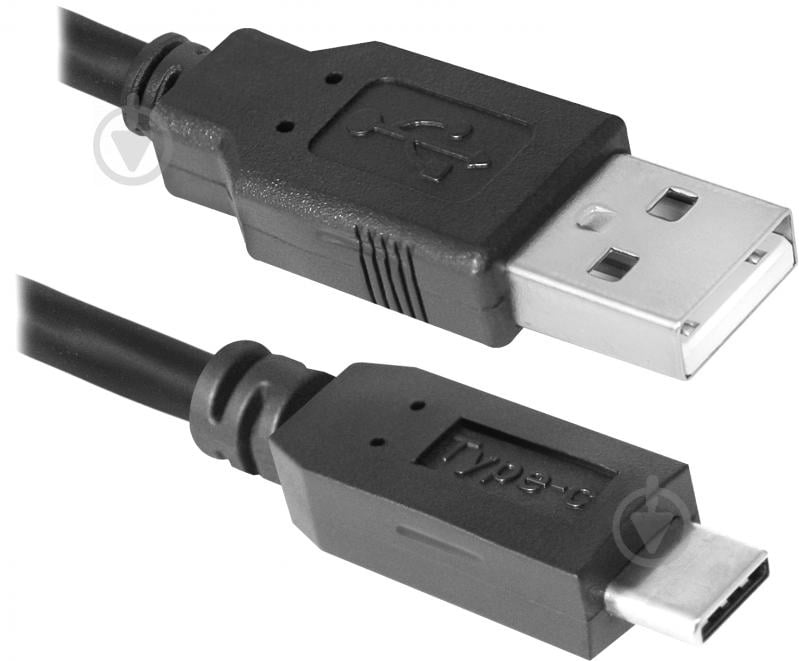 Кабель Defender Type-C – USB 2.0 1 м чорний 2.0 AM-USB3.1(Type C) 09-03 PRO (87492) - фото 2