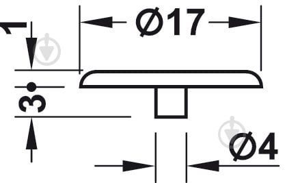 Заглушка на мініфікс d17 мм 50 шт. бежевий Hafele 482.04.708 - фото 2