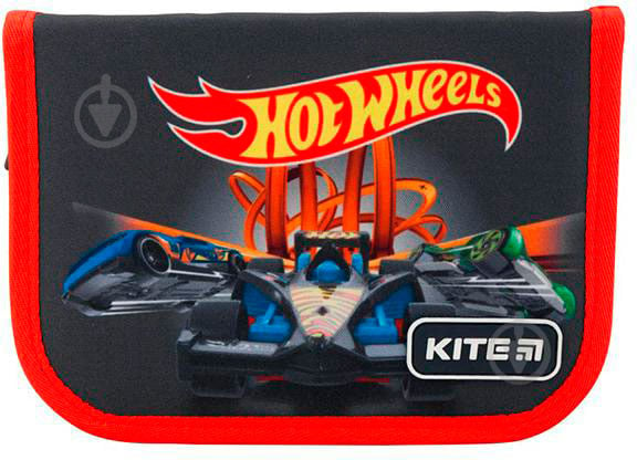 Пенал шкільний Education HW-1 Hot Wheels HW19-621-1 KITE чорний - фото 1