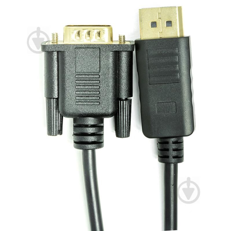 Кабель PowerPlant DisplayPort (M) – VGA (M) 1 м чорний (CA911882) - фото 2