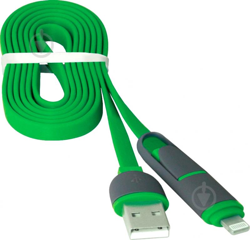 Кабель Defender USB – Apple Lightning 1 м зеленый 10-03BP (87489) - фото 3