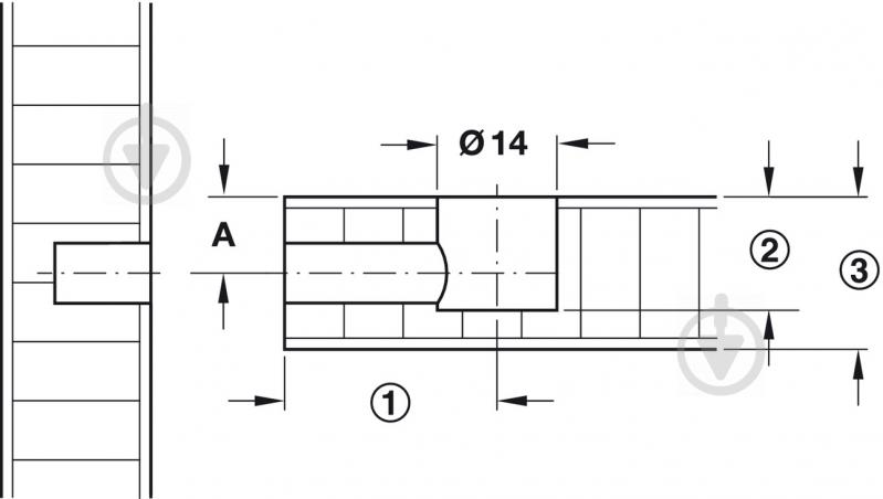 Комплект стяжка Stablofix 18 мм + соединительный болт 45,5 мм М6 + винт M8x8,5 мм (1 шт.) Hafele 492.04.251 - фото 8