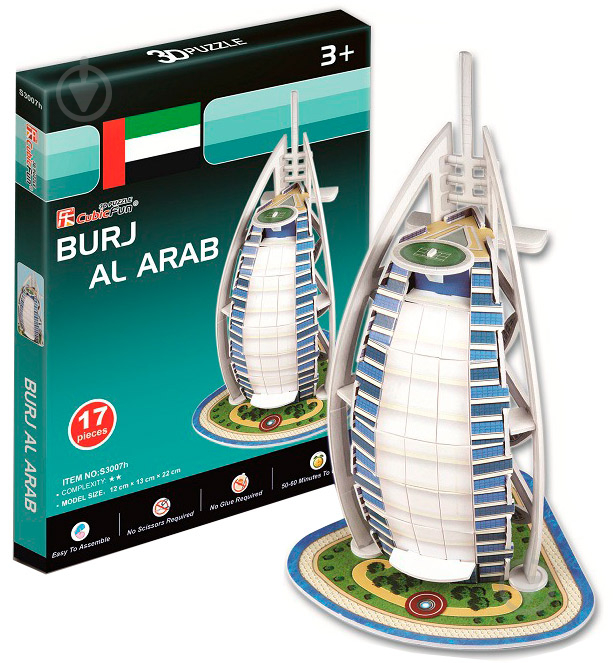 3D-пазл CubicFun ОАЭ: Бурдж-эль-Араб мини-серия S3007h - фото 1