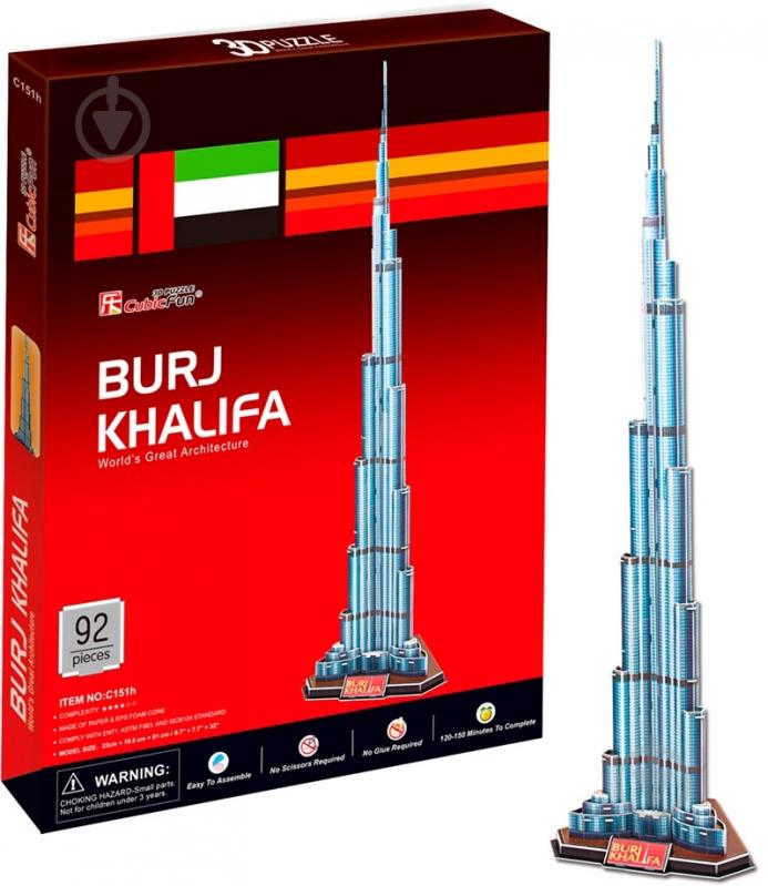 3D-пазл CubicFun ОАЭ: Бурдж Халифа C151h - фото 1