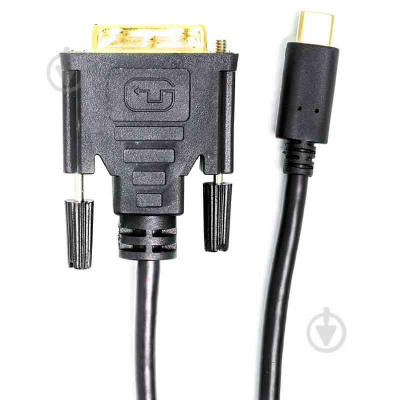 Кабель відео та живлення PowerPlant USB Type-C 3.1 – DVI (24+1) (M) 1 м чорний (CA912124) - фото 2