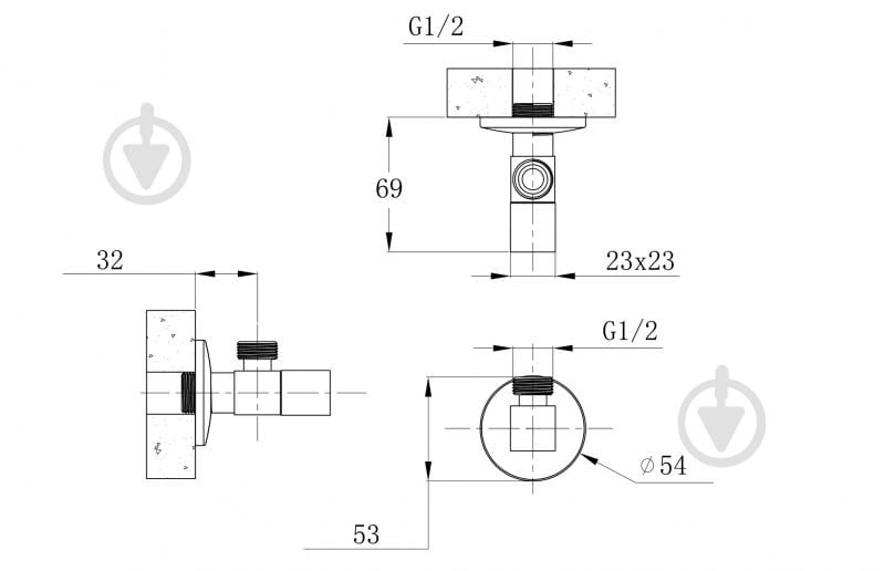 Кран Mixxen 1/2*1/2 з-з MXYA0798 - фото 2 Кран Mixxen 1/2*1/2 з-з MXYA0798 - фото 2