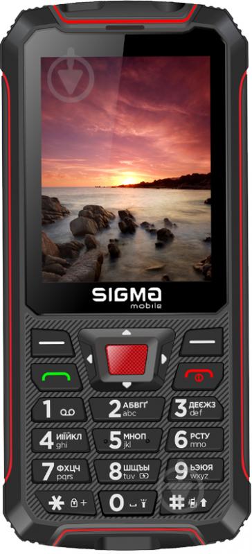 Мобільний телефон Sigma mobile Comfort 50 Outdoor black/red - фото 1