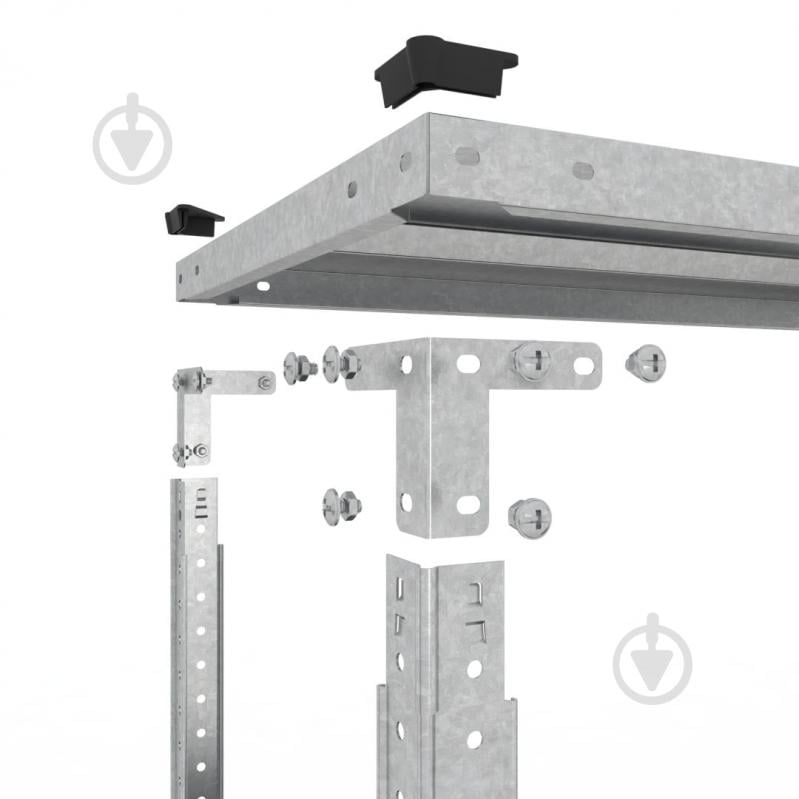 Меткас Кронос оцинкований 1800x1200x400 мм метал полиця 5 шт. цинк - фото 7
