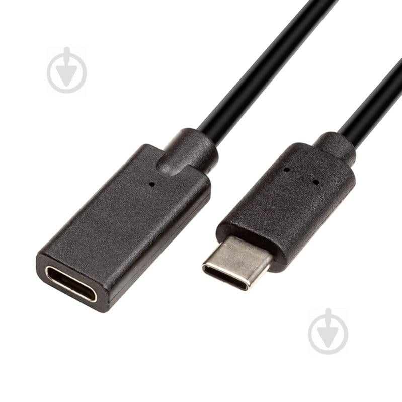 Кабель видео и питания PowerPlant USB Type-C M/F (USB3.0) 3А AWG24+32 1,5 м черный (CA912582) - фото 2