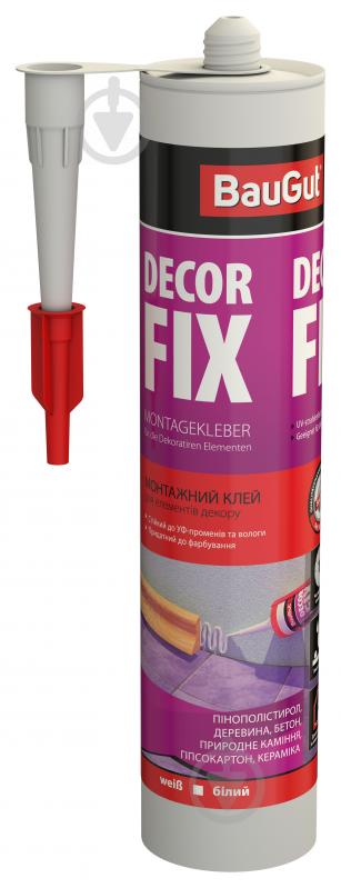 Клей монтажний BauGut Decor Fix для елементів декору білий 310 мл - фото 2