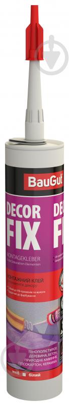 Клей монтажний BauGut Decor Fix для елементів декору білий 310 мл - фото 