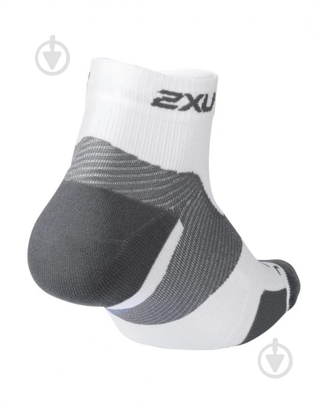 Шкарпетки 2XU Vectr Light Cushion 1/4 Crew UA5047e_WHT/GRY білий - фото 2