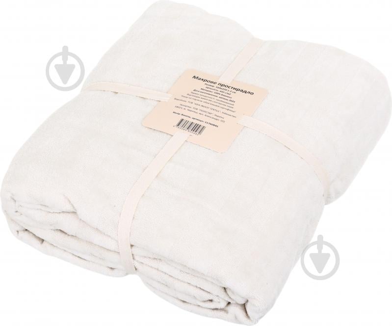 Простыня махровая 160x220 см ваниль IDEAL TEXTILE - фото 1 Простыня махровая 160x220 см ваниль IDEAL TEXTILE - фото 1