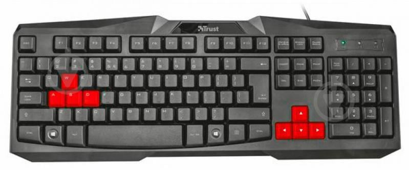 Клавіатура Trust Ziva gaming keyboard UKR black - фото 1