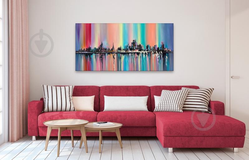 Картина Ночной город КП10-002 69x31 см - фото 2 Картина Ночной город КП10-002 69x31 см - фото 2