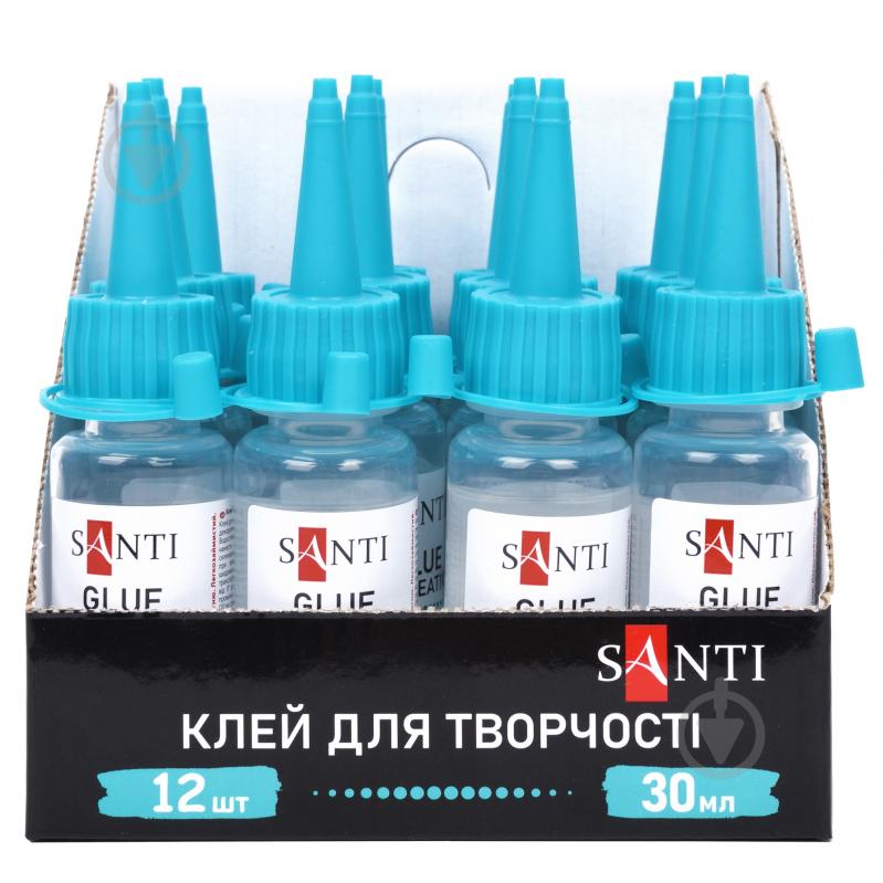 Клей для творчества 30 мл прозрачный Santi - фото 2