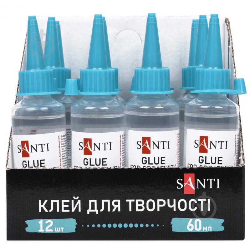 Клей для творчества 60 мл прозрачный Santi - фото 2