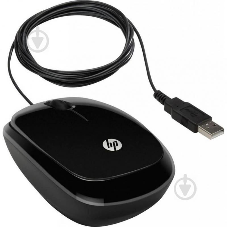 Мышь HP X1200 Wired Mouse black - фото 1